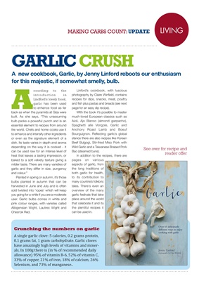 Making Carbs count: Counting carbs for the diabetic diet, garlic