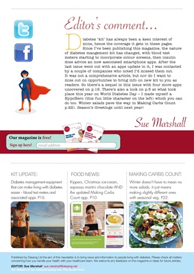 Desang diabetes magazine diabetes information, Sue Marshall