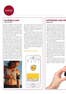 Dexcom G5 Mobile CGM, Wavesense Jazz Wireless blood test meter