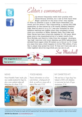 Desang diabetes magazine diabetes information, Sue Marshall