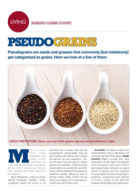 Making Carbs Count pseudograins