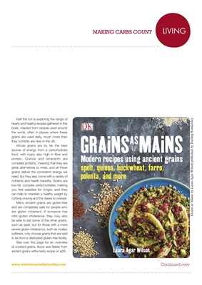 Making Carbs Count Grains as Mains cookbook, Laura Agar Wilson, Dorling Kindersley