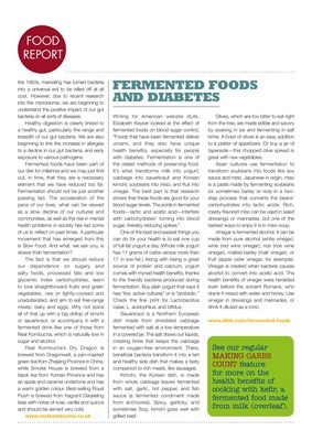 Fermented food and diabetes