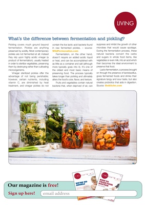 The difference between fermentation and pickling food