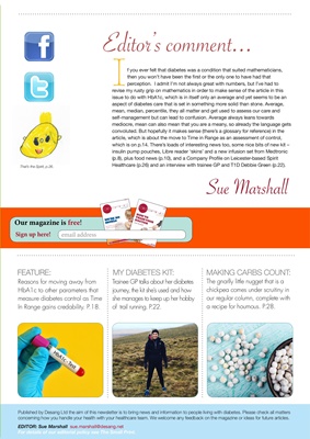 Desang diabetes magazine diabetes information, Sue Marshall