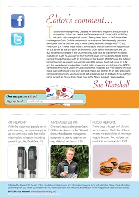 Desang diabetes magazine diabetes information, Sue Marshall