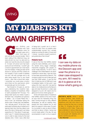 My diabetes kit  Gavin Griffiths, the DiAthlete