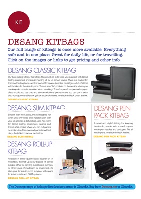 Desang diabetes kitbags