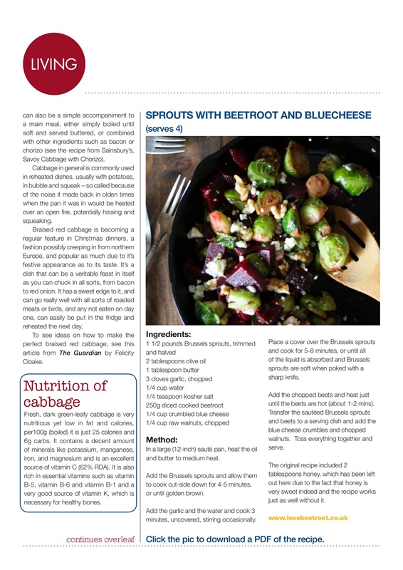 Making Carbs Count cabbages sprouts and chestnuts