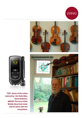 David Andrews violin man, Type 2 diabetes 