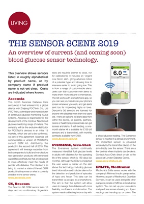  The CGM sensor scene 2019