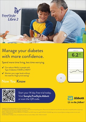 Abbott Freestyle Libre 2, Flash Glucose Monitoring, FSL2