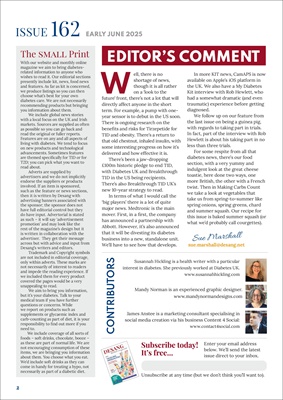 Desang diabetes, magazine diabetes information, Sue Marshall diabetes