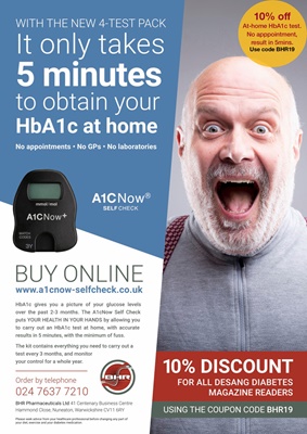 Home test HbA1c, A1C Now Self-Check