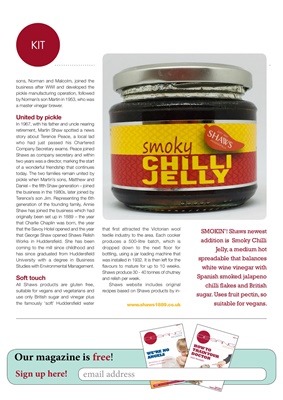 diabetes magazine, shaws of huddersfield chutneys