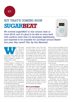 sugarBEAT continuous glucose monitoring from Nemaura Medical for Type 2 diabetes
