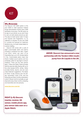Dexcom CGM G6, continuous glucose monitoring
