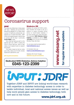 coronavirus information and support for people with diabetes