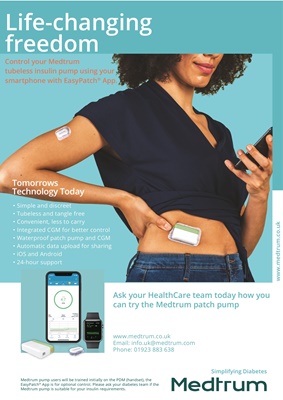 Medtrum A6 Touchcare patch pump and CGM in harmony