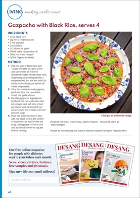 Desang Diabetes Magazine, Making Carbs Count, carbohydrate counting for diabetes