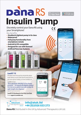 insulin pump, Dana RS system, artificial pancreas, Dana Diabecare, Advanced Therapeutics UK, SOOIL D