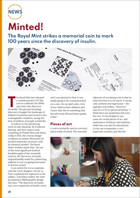 Desang diabetes magazine, diabetes news, Royal Mint 50p coin insulin discovery