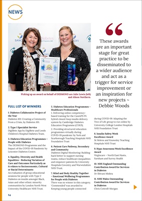 Desang diabetes magazine, diabetes news, Qic Awards