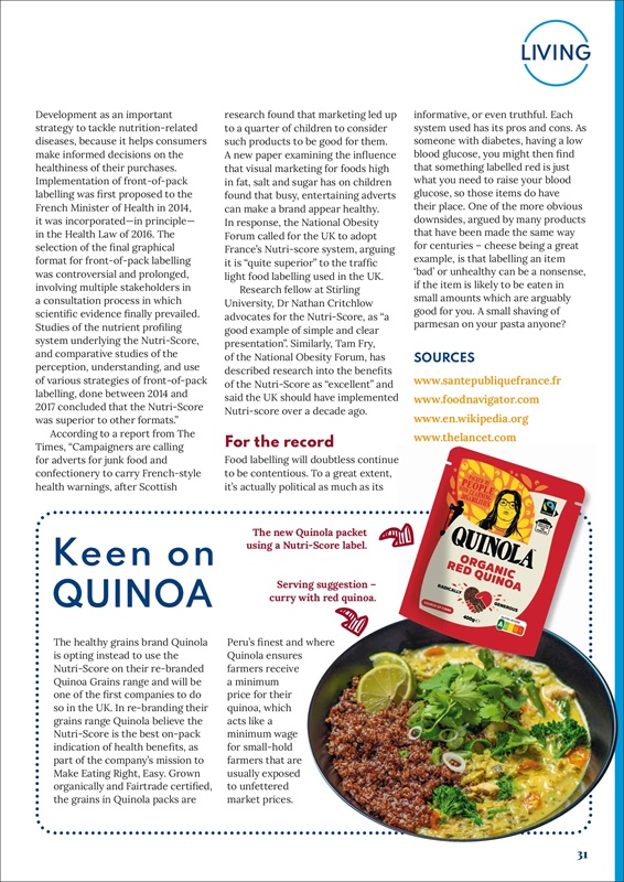 Desang diabetes magazine diabetes diet, traffic light food labelling, NutriScore food label