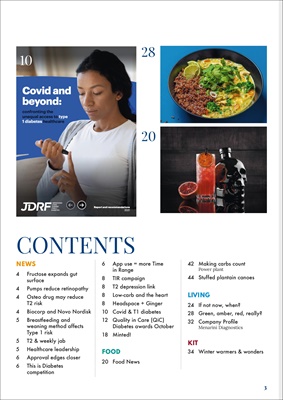 Desang diabetes, magazine diabetes information, Sue Marshall diabetes