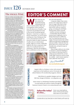 Desang diabetes, magazine diabetes information, Sue Marshall diabetes