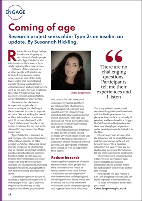 Research candidates required Older Type 2s on insulin