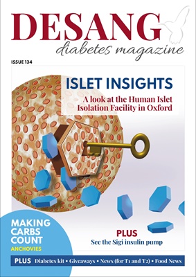 Desang diabetes magazine, Making Carbs Count, Diabetes KIT, non-invasive glucose testing, OCDEM, Sig