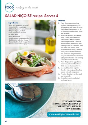Desang Diabetes Magazine, Making Carbs Count, carbohydrate counting for diabetes, anchovies and diab