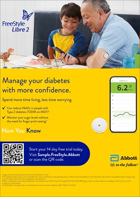 Abbott Freestyle Libre 2, Flash Glucose Monitoring, FSL2