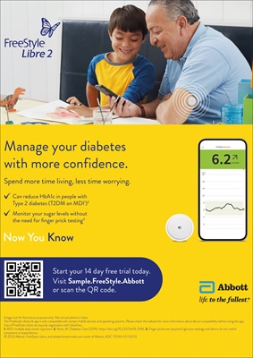 Abbott Freestyle Libre 2, Flash Glucose Monitoring, FSL2