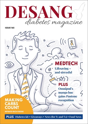 Desang diabetes magazine, Making Carbs Count, Diabetes KIT, non-invasive glucose testing