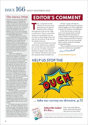 Desang diabetes, magazine diabetes information, Sue Marshall diabetes