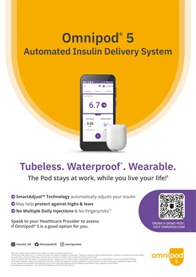 Insulet Omnipod 5 insulin pump with Dexcom CGM, closed loop insulin pump