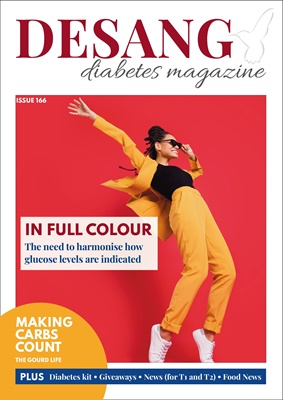 Desang diabetes magazine, Making Carbs Count, Diabetes KIT, non-invasive glucose testing, Glooko