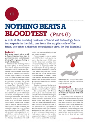Nothing Beats a Blood Test, Brett Lewis MD Roche UK, Dr Iain Cranston, Portsmouth University Hospita
