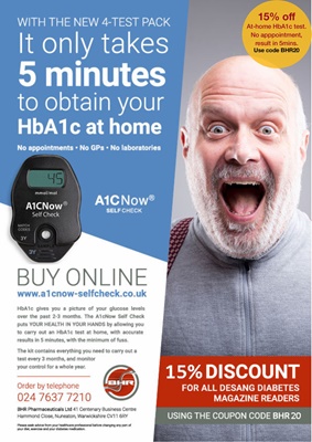 Home test HbA1c, A1C Now Self-Check