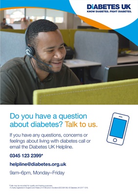 Diabetes UK helpline