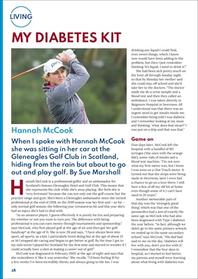 Desang Diabetes Magazine, My Diabetes Kit, pro golfer Hannah McCook