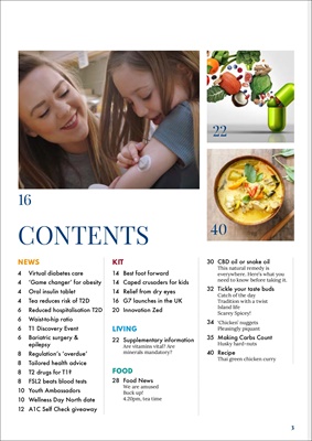 Desang diabetes, magazine diabetes information, Sue Marshall diabetes