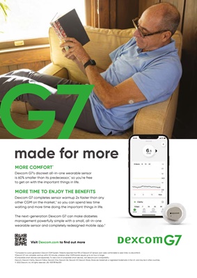 Dexcom G7 CGM, continuous glucose monitoring