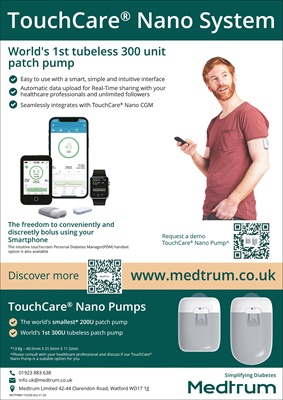 Medtrum Touchcare Nano Patch Pump and CGM