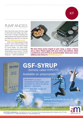 diabetes kit, GSF syrup, Arctic Medical, pump key