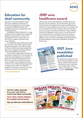 Desang diabetes magazine, diabetes news