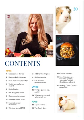 Desang diabetes, magazine diabetes information, Sue Marshall diabetes