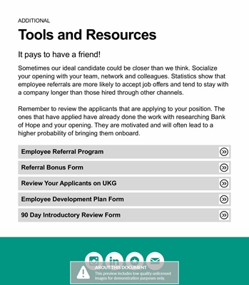 Tools and resources